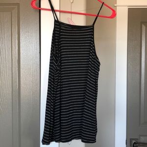 Target black & white striped tank top size L